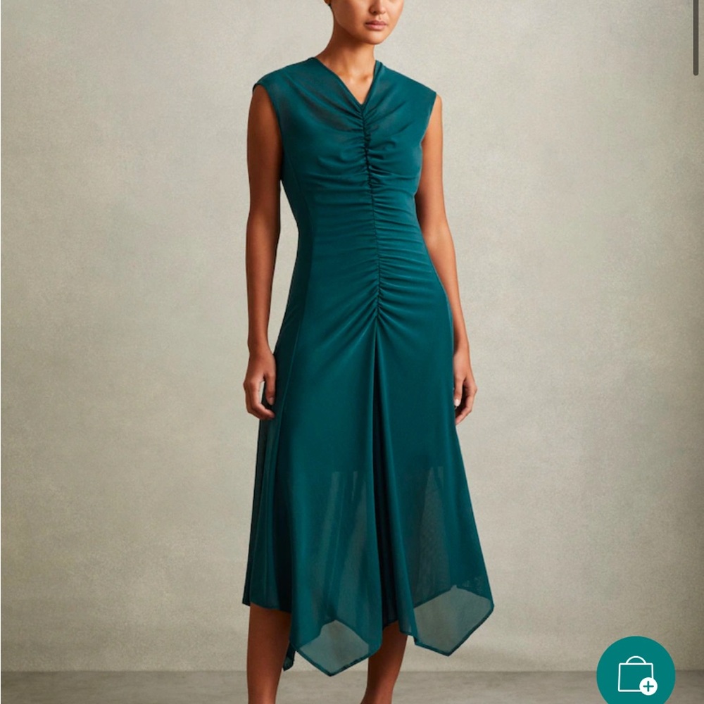 Reiss Lyra Teal Dress